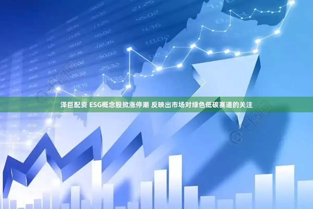 泽巨配资 ESG概念股掀涨停潮 反映出市场对绿色低碳赛道的关注
